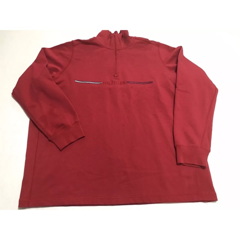 Vintage Tommy Hilfiger Spell Out Flag Sweater 2X